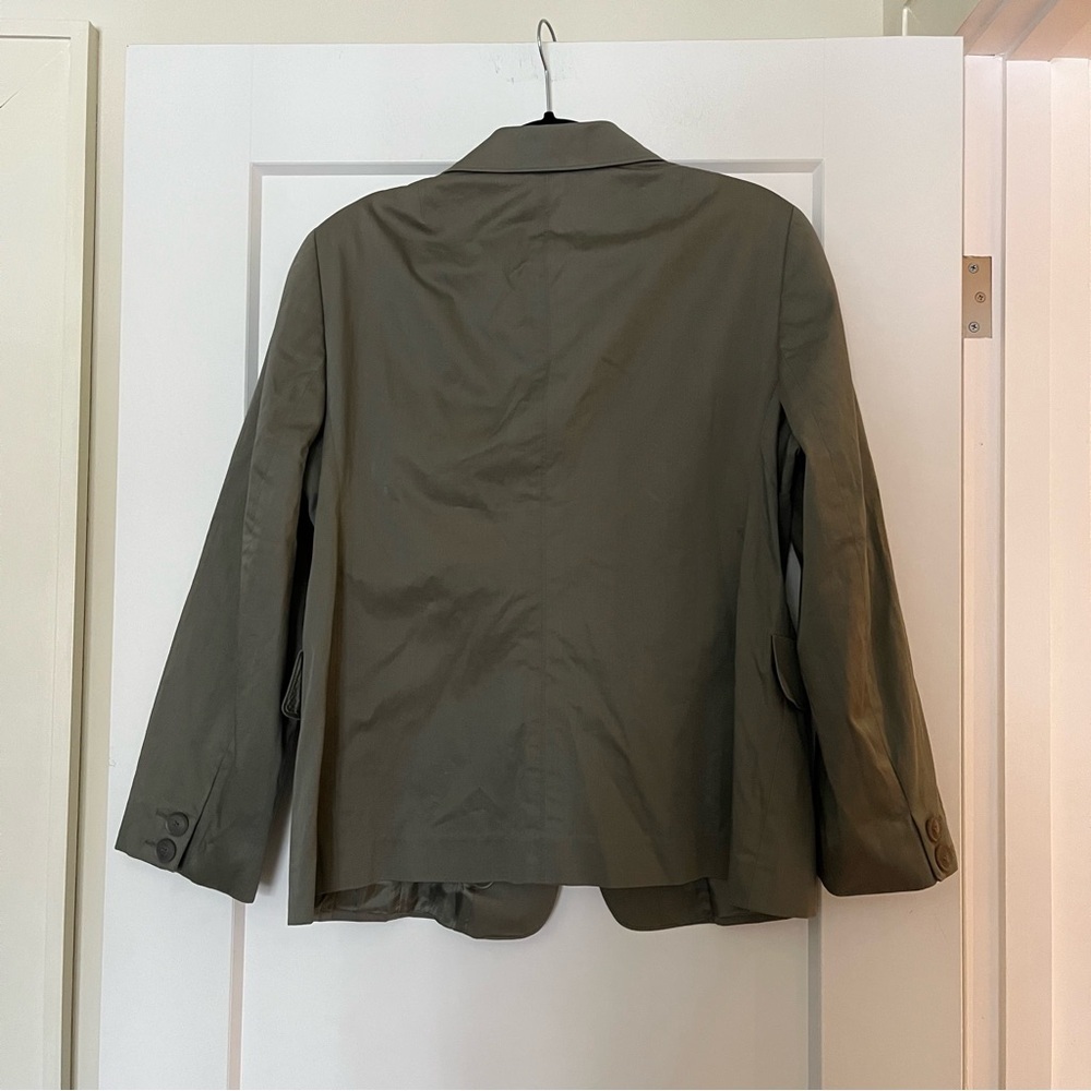 Akris Punto Olive Green Single-Breasted Blazer sz M-L - Picture 2 of 10